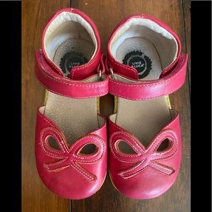 Livie and Luca Dark Pink Bow shoe